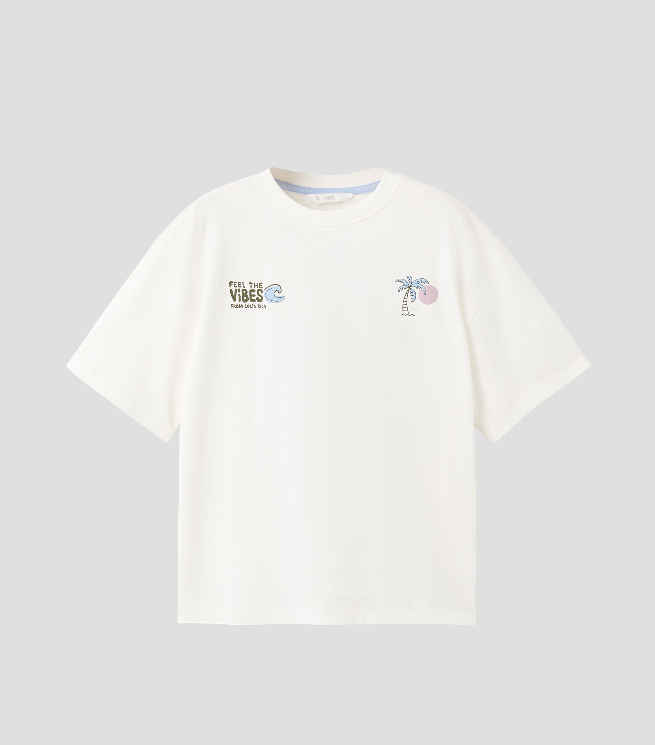 Playera cuello redondo manga corta estampada Niño